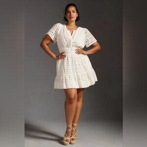Anthropologie The Somerset Mini Dress: Eyelet Edition